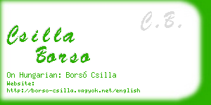 csilla borso business card