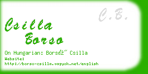 csilla borso business card